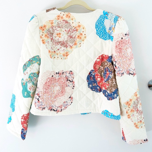 NWT! Chic Lightweight Cropped Quilted Linen Blended Jacket - Picture 7 of 11